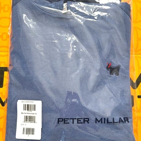 Scotty Cameron Peter Millar Scotty Bulldog Performance Hoodie Blue Size Medium.